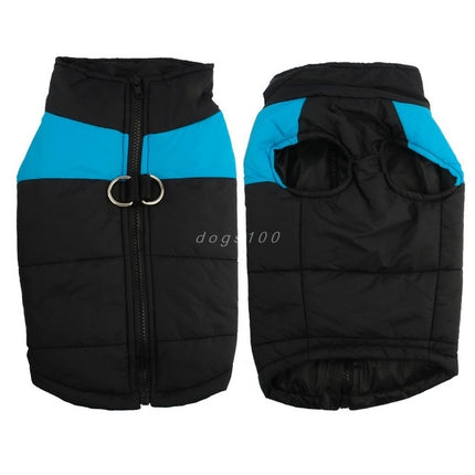 Waterproof Pet Dog Puppy Vest Jacket Chihuahua Clothing Warm Winter Dog Clothes Coat, Size:S(Blue)-garmade.com