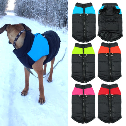 Waterproof Pet Dog Puppy Vest Jacket Chihuahua Clothing Warm Winter Dog Clothes Coat, Size:M(Blue)-garmade.com