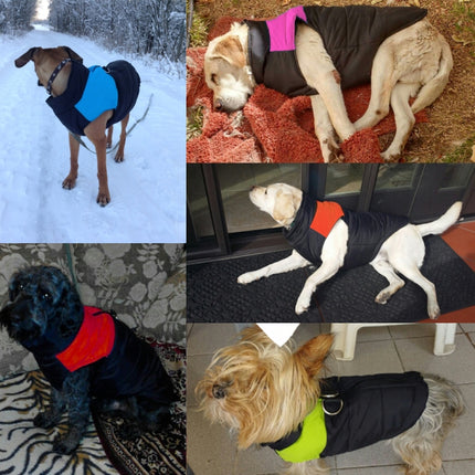 Waterproof Pet Dog Puppy Vest Jacket Chihuahua Clothing Warm Winter Dog Clothes Coat, Size:M(Blue)-garmade.com
