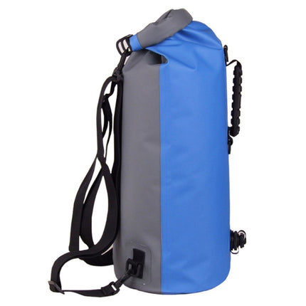 LUCKSTONE 60L Outdoor Rafting And River Tracing Waterproof Backpack Shoulder Bag Inflatable Swimming Bag Tote Bucket Bag(Bean Green)-garmade.com