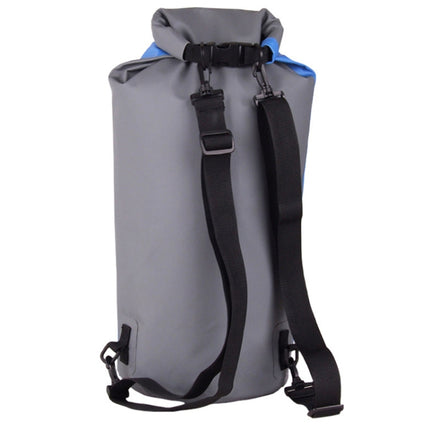 LUCKSTONE 60L Outdoor Rafting And River Tracing Waterproof Backpack Shoulder Bag Inflatable Swimming Bag Tote Bucket Bag(Blue)-garmade.com