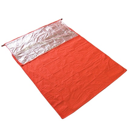 Outdoor Hiking Camping Heat-Reflective Thermal Insulation Sleeping Bag Emergency Blanket Double Envelope 200cmx 145cm-garmade.com