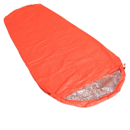 Outdoor Hiking Camping Heat-Reflective Thermal Insulation Sleeping Bag Emergency Blanket Mummy 210cm x 83cm-garmade.com