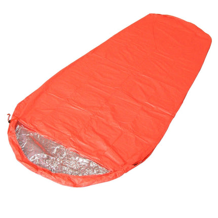 Outdoor Hiking Camping Heat-Reflective Thermal Insulation Sleeping Bag Emergency Blanket Mummy 210cm x 83cm-garmade.com