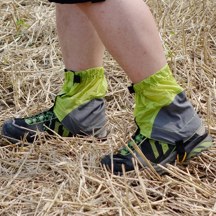 Outdoor Dust-Proof and Dirt-Proof Foot Cover Lightweight Silicone-Coated Nylon Waterproof Snow Cover(Lemon Green)-garmade.com