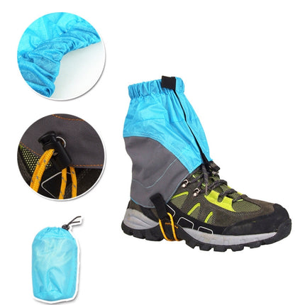 Outdoor Dust-Proof and Dirt-Proof Foot Cover Lightweight Silicone-Coated Nylon Waterproof Snow Cover(Sky Blue)-garmade.com