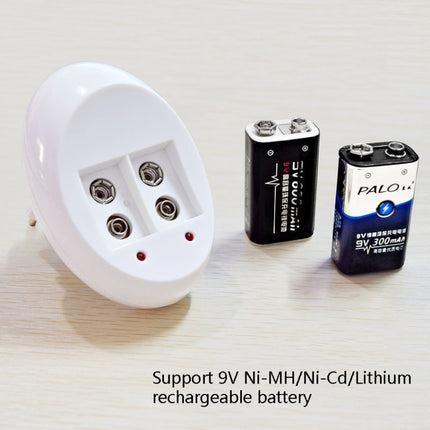 9V L-ion Rechargeable Battery 6F22 9V Lithium Batteries Charger(EU Plug )-garmade.com