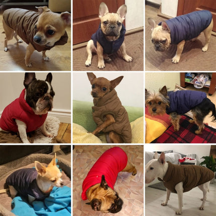 Winter Pet Coat Clothes for Dogs Winter Clothing Warm Dog Clothes, Size:XXL(Coffee)-garmade.com