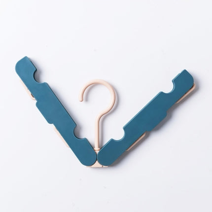 3 PCS Travel Foldable Portable Clothes Hanger Household Anti-Skid And Windproof Clothes Hanger(Dark Blue)-garmade.com