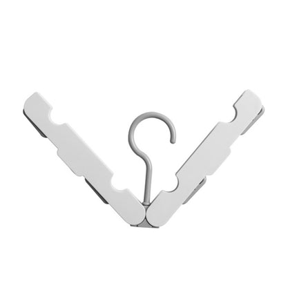 3 PCS Travel Foldable Portable Clothes Hanger Household Anti-Skid And Windproof Clothes Hanger(Off-white)-garmade.com