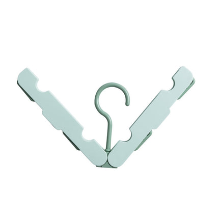 3 PCS Travel Foldable Portable Clothes Hanger Household Anti-Skid And Windproof Clothes Hanger(Light Green)-garmade.com