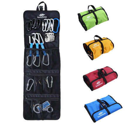 LUCKSTONE Outdoor Climbing Rope Hook Storage Bag Climbing Equipment Organizing Bag Tool Bag(Green)-garmade.com