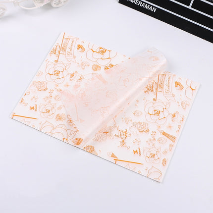 2 Packs Cake Greaseproof Paper Baking Packaging Plate Paper Hamburger Paper, Colour: Orange Tower-garmade.com