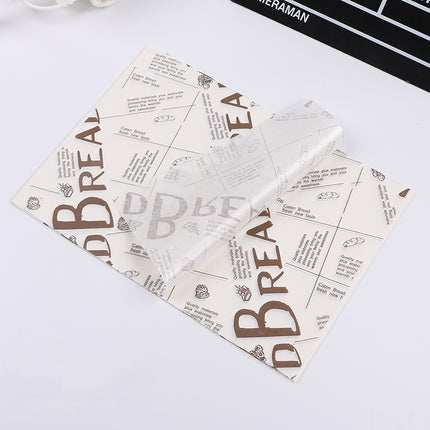 2 Packs Cake Greaseproof Paper Baking Packaging Plate Paper Hamburger Paper, Colour: Coffee English-garmade.com