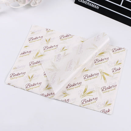 2 Packs Cake Greaseproof Paper Baking Packaging Plate Paper Hamburger Paper, Colour: Wheat English-garmade.com