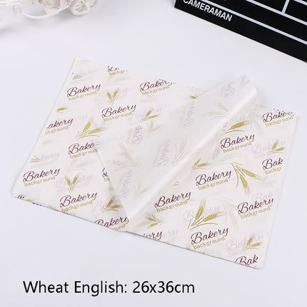 2 Packs Cake Greaseproof Paper Baking Packaging Plate Paper Hamburger Paper, Colour: Wheat English-garmade.com