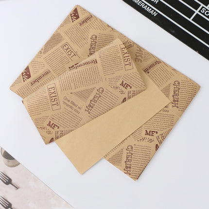 2 Packs Cake Greaseproof Paper Baking Packaging Plate Paper Hamburger Paper, Colour: Thick Kraft Paper-garmade.com