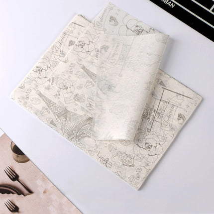 2 Packs Cake Greaseproof Paper Baking Packaging Plate Paper Hamburger Paper, Colour: Gray Tower-garmade.com