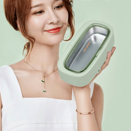 M03 Intelligent Automatic Household Small Jewelry Glasses And Watch Ultrasonic Cleaning Machine CN Plug(Mint Green)-garmade.com