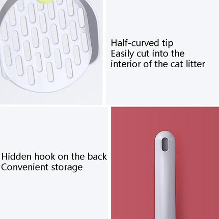 5 PCS Cat Litter Shovel Filter Cat Shovel(White+Gray)-garmade.com