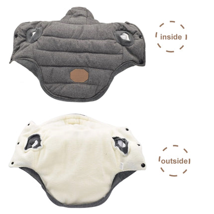 Winter Padded Coat Super Warm and Soft Cotton Jacket for Pet Dog, Size:S(Blue)-garmade.com