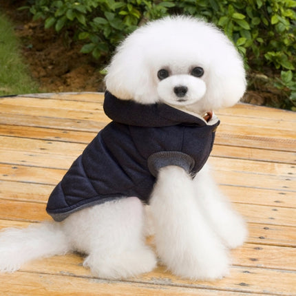 Winter Padded Coat Super Warm and Soft Cotton Jacket for Pet Dog, Size:M(Blue)-garmade.com