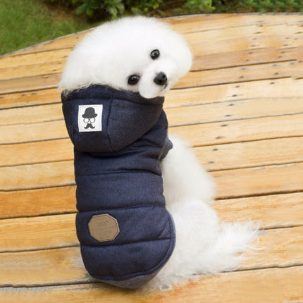 Winter Padded Coat Super Warm and Soft Cotton Jacket for Pet Dog, Size:M(Blue)-garmade.com