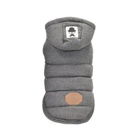 Winter Padded Coat Super Warm and Soft Cotton Jacket for Pet Dog, Size:M(Grey)-garmade.com