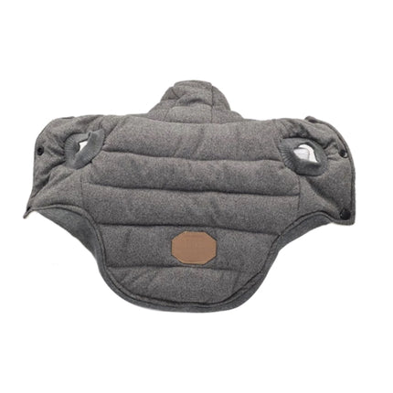 Winter Padded Coat Super Warm and Soft Cotton Jacket for Pet Dog, Size:M(Grey)-garmade.com