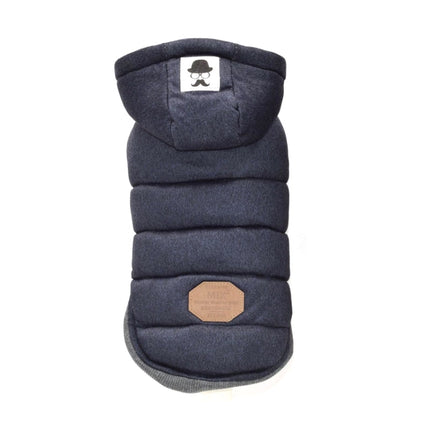 Winter Padded Coat Super Warm and Soft Cotton Jacket for Pet Dog, Size:L(Blue)-garmade.com