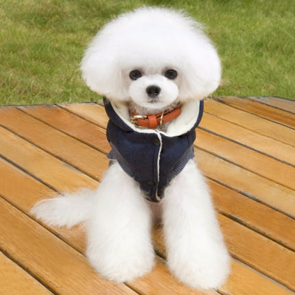 Winter Padded Coat Super Warm and Soft Cotton Jacket for Pet Dog, Size:XL(Blue)-garmade.com
