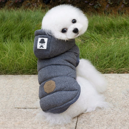 Winter Padded Coat Super Warm and Soft Cotton Jacket for Pet Dog, Size:XL(Grey)-garmade.com