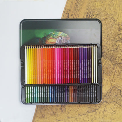 72-Color Tin Box Oily Drawing Color Pencils-garmade.com