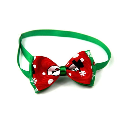 5 PCS Christmas Holiday Pet Cat Dog Collar Bow Tie Adjustable Neck Strap Cat Dog Grooming Accessories Pet Product(2)-garmade.com