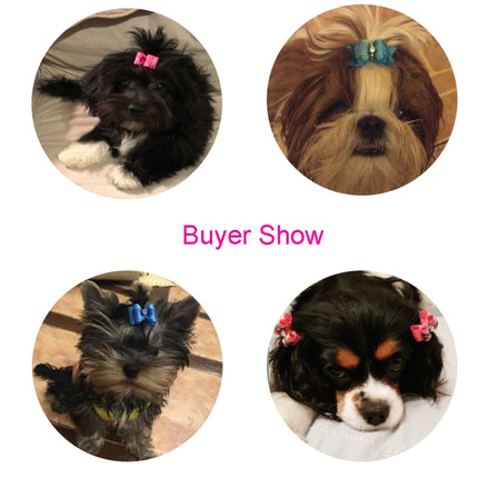 20 PCS Handmade Cute Pet Dog Bow Loverly Bowknot Dog Ties(Random Color)-garmade.com