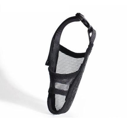 Dog Mouth Cover Anti-Bite Mesh Dog Mouth Cover Medium And Large Dogs Anti-Drop Mask XXS(Black)-garmade.com