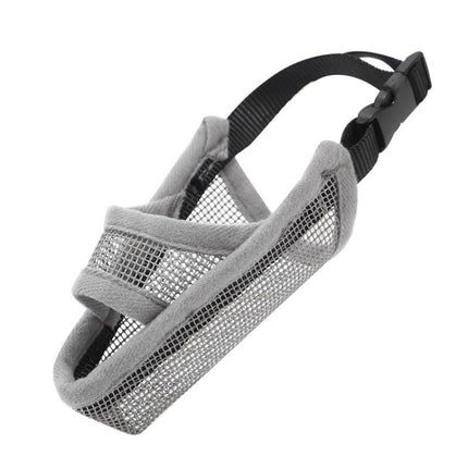 Dog Mouth Cover Anti-Bite Mesh Dog Mouth Cover Medium And Large Dogs Anti-Drop Mask XS(Gray)-garmade.com
