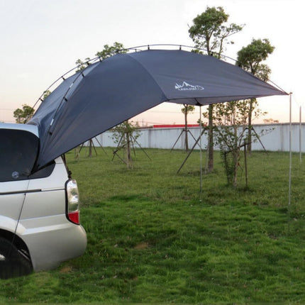 LADUTA Outdoor Self-Driving Tour Barbecue Camping Car Side Tent Car Tail Extension Tent Supplies(Painted Silver)-garmade.com