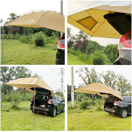 LADUTA Outdoor Self-Driving Tour Barbecue Camping Car Side Tent Car Tail Extension Tent Supplies(Grey Blue)-garmade.com