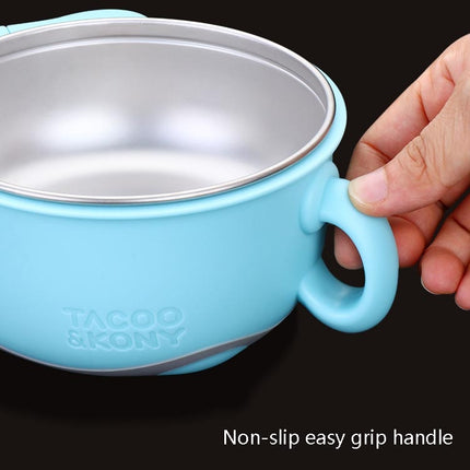 SSGP Stainless Steel Children Complementary Food Insulation Tableware, Specification: Water Bowl (Blue)-garmade.com