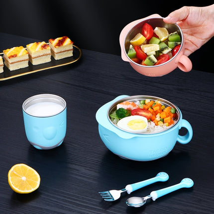 SSGP Stainless Steel Children Complementary Food Insulation Tableware, Specification: Water Bowl (Orange)-garmade.com