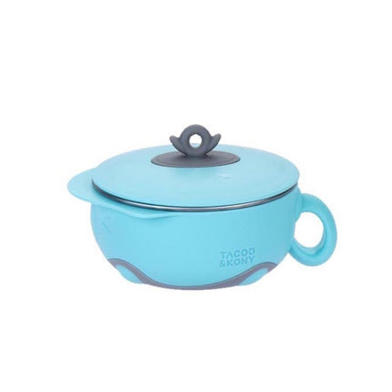 SSGP Stainless Steel Children Complementary Food Insulation Tableware, Specification: Rice Bowl (Blue)-garmade.com