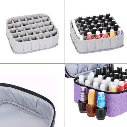 Sponge Liner Cosmetic Storage Box Portable Storage Box(Violet)-garmade.com