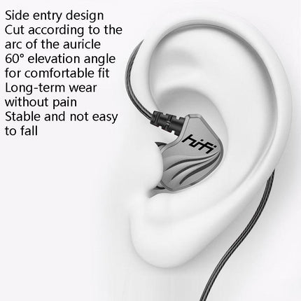 In-Ear Earphone Bass Mobile Phone Game Sports Wired Headset(Silver)-garmade.com
