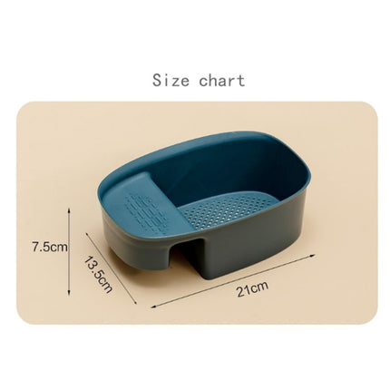 2 PCS Saddle Food Waste Drain Basket(Quiet Blue)-garmade.com