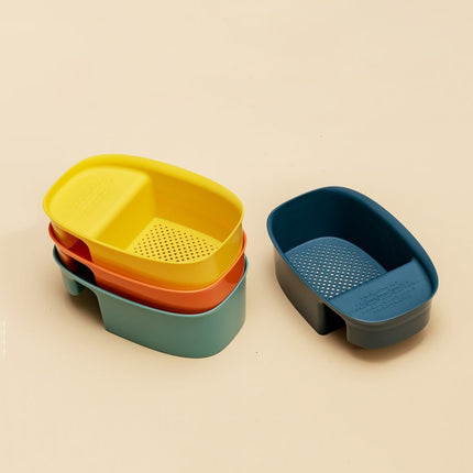 2 PCS Saddle Food Waste Drain Basket(Quiet Blue)-garmade.com