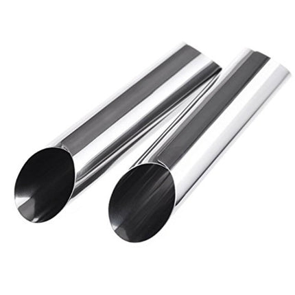 20 PCS Oblique Double-Head Stainless Steel Large Spiral Tube Non-Stick Croissant Mold Croissant Tool-garmade.com