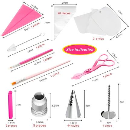 83 in 1 Cake Decorating Mouth Baking Tool Set Icing And Pastry Coloring Utensils-garmade.com