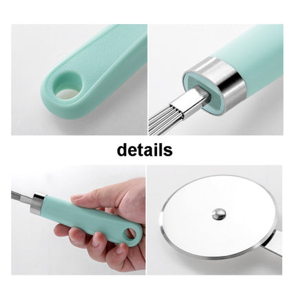 9 in 1 Plastic Handle Stainless Steel Kitchen Utensils Household Gadget Set(Cyan)-garmade.com