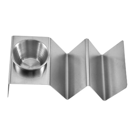 2 PCS Baking Stainless Steel Pancake Rack Buffet Tools With Cup-garmade.com